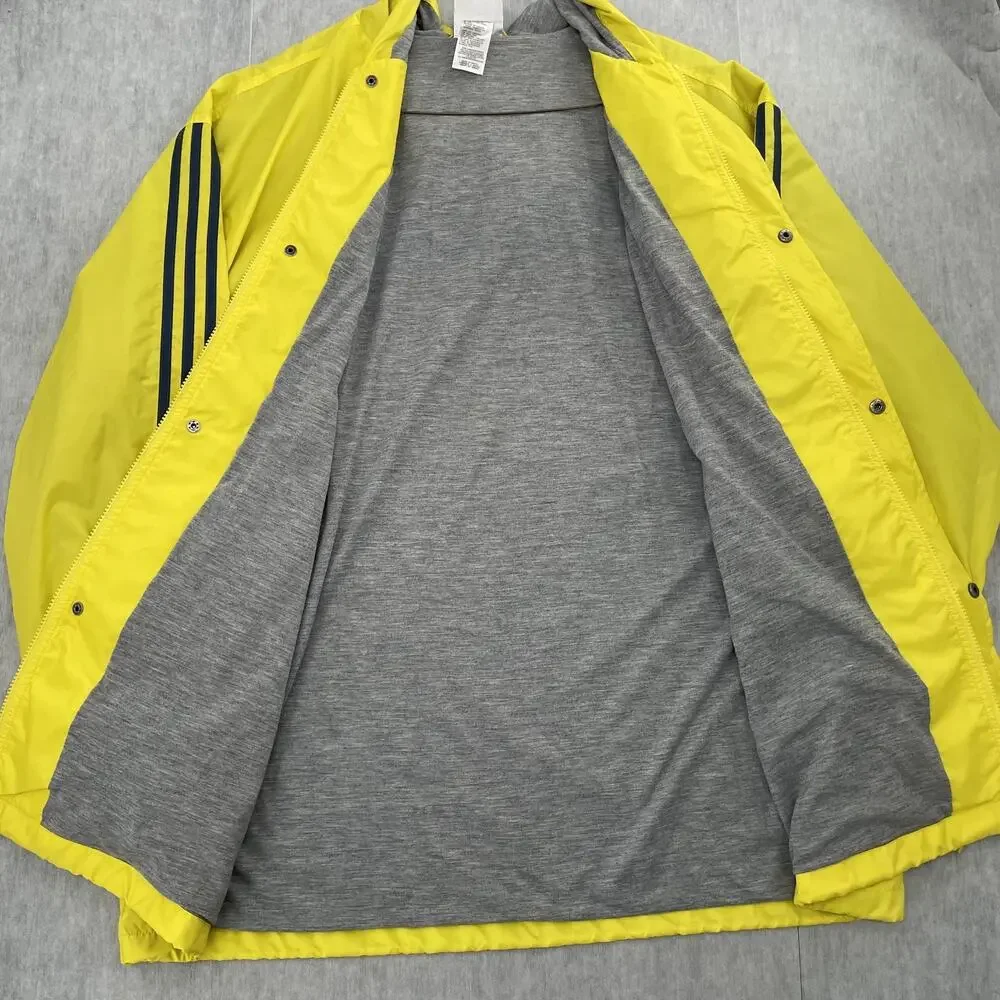 VINTAGE New York Yankees Jacket Adult XL Yellow Usher MLB Windbreaker Lined Mens